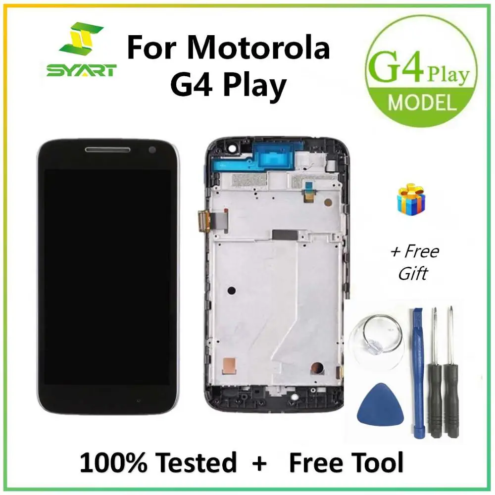 Для Motorola G4 Play LCD дисплей + сенсорный экран дигитайзер сборка с рамкой для Moto XT1601