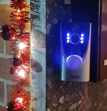 Cámara de seguridad inalámbrica con WIFI para el hogar, intercomunicador de 1080P con vídeo HD de 2MP, timbre de puerta con visión nocturna IR y almacenamiento en la nube