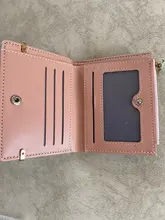 Cartera pequeña para mujer, monedero pequeño, billetera pequeña con broche para tarjeta de mujer