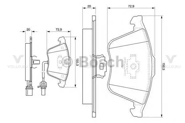 0986494104 bosch дисковые колодки передние