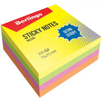 

Self-adhesive block Berlingo "ultra sticky" neon 320 sheets 75x75