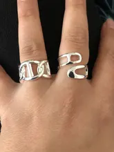 Foxanry-anillos de fiesta de Plata de Ley 925, cadena Simple hueca, Cruz, geométrica, diseño creativo hecho a mano, regalos de joyería para novia