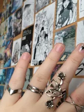 Tocona 14 unids/set Vintage Color de plata antiguo anillo para mujer rosa girasoles Cruz geométrico joyas bohemias 4 кольцо 6391