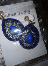 Pendientes con Clip de cristal para mujer, aretes sin Piercing, estilo bohemio, turco, Vintage, étnico, 6 colores