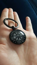 LLavero de pirata vikingo Vegvisir, colgante de cristal con patrón de brújula vikinga, el mejor regalo