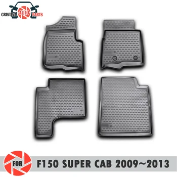 

Floor mats for Ford F150 Super Cab 2009~2013 rugs non slip polyurethane dirt protection interior car styling accessories