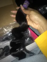 Longqi-mechones de pelo ondulado brasileño extensiones de pelo ondulado mechones Remy, pelo Natural negro, extensiones de cabello humano mechones de 8 - 30 pulgadas