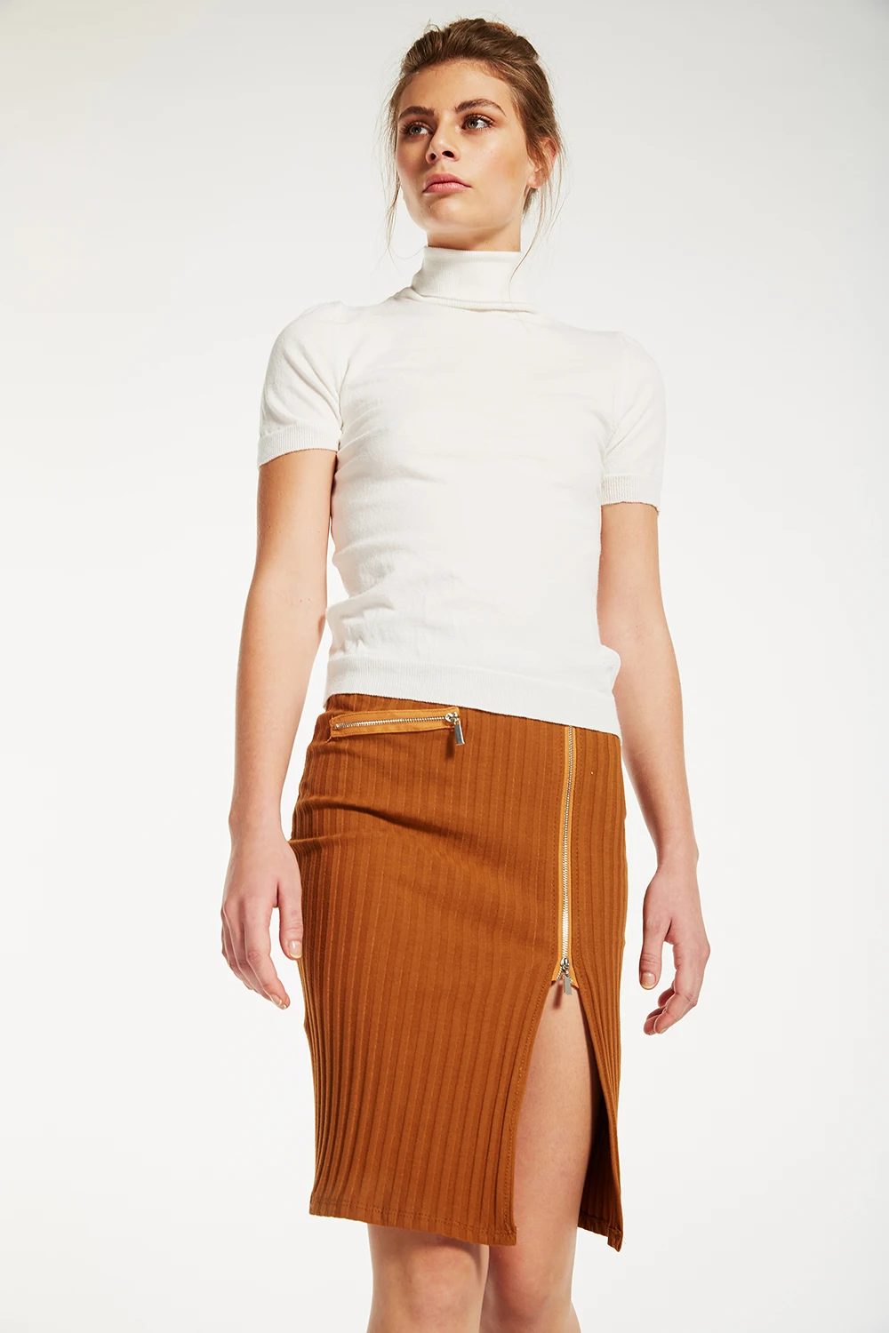 GREYMODA canale CREMALLERAS юбка - Цвет: Brown