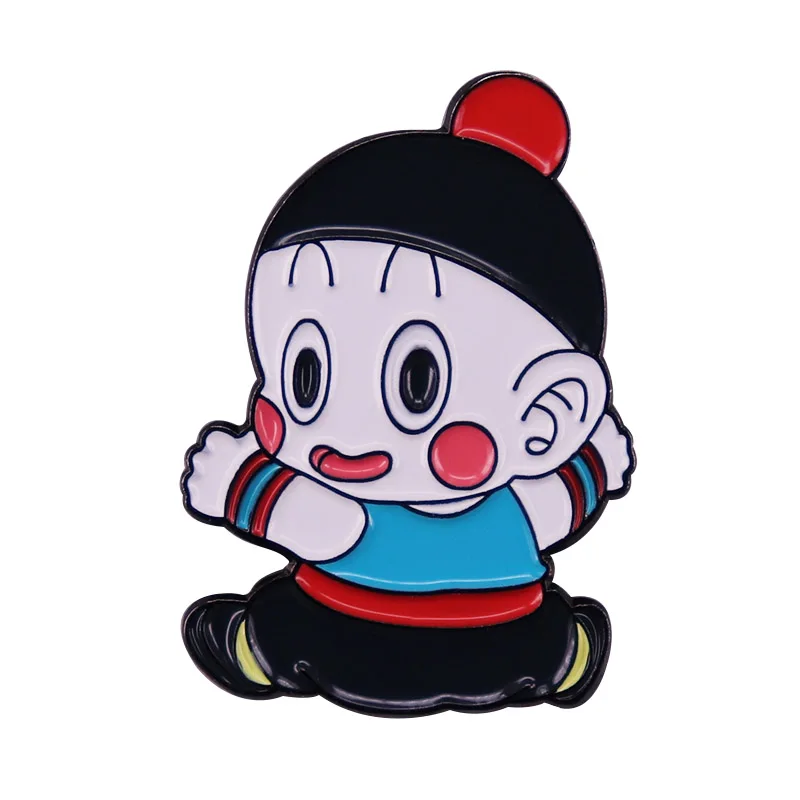 Chiaotzu cute cartoon anime goodbye sky lapel Enamel brooch