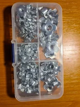 Four-Claws Nut Hardware Tee-Nut Speaker Furniture Blind Zinc-Plated M4 M5 M6 M8 M3 80pcs