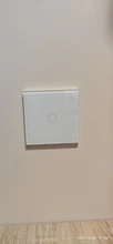 UBARO-Interruptor táctil con Panel de cristal blanco, pulsador estándar europeo de luz Ac230v, 1 Banda, Control único, lámpara de pared