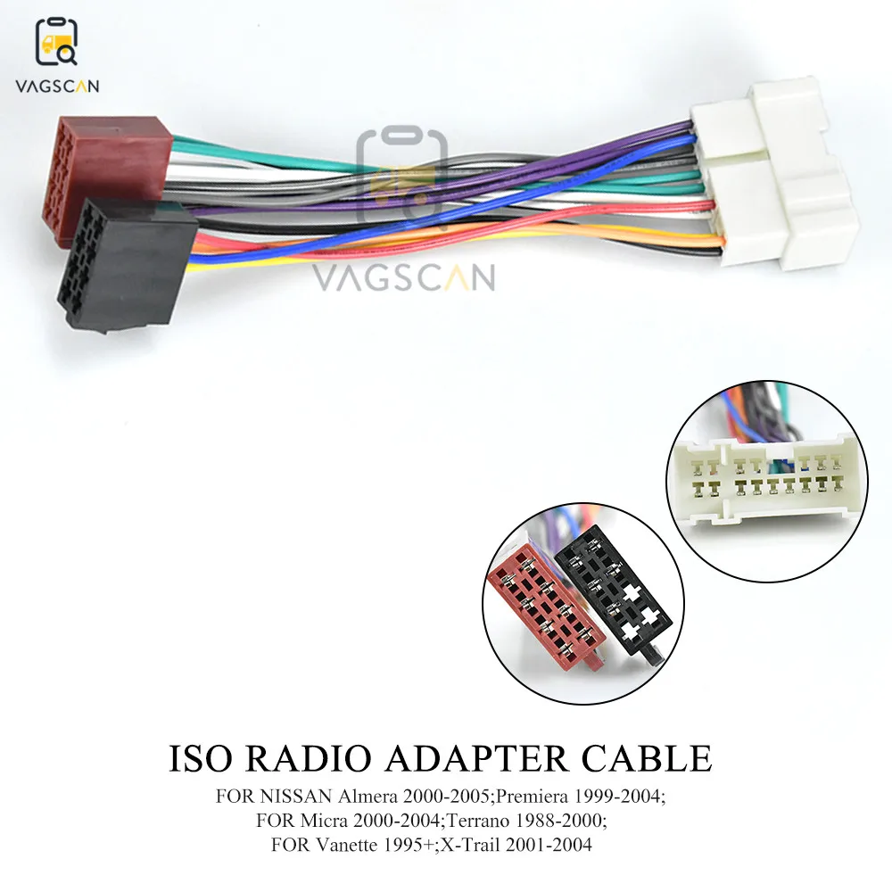 12-018 стерео ISO жгут проводов автомобиля радио адаптер для NISSAN 1999+(выберите модели