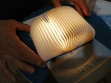 Table-Lamp Desk Led-Book Night-Light Wooden Magnetic Home-Decoration Foldable Creative