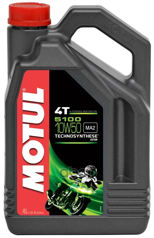 MOTUL Масло Моторное Для Мотоциклов 10w50 Motul 4л Technosynthese 5100 Sm, Ma2 4т Motul 104076