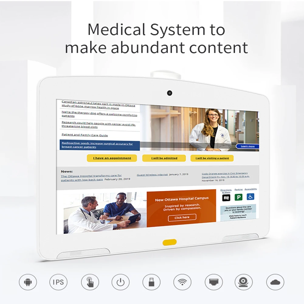 13,3 дюймовый Android монитор медицинского класса дисплей идеалы для здравоохранения, больниц (Rochip3288, 2 ГБ DDR3, 16 ГБ nand, Android8.1)