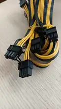 Cable de alimentación de 6 uds. PCI-e a 8 pines (6 + 2) PCI-e (macho a macho) GPU de 50cm para tarjetas gráficas minería HP Server Breakout Board, 6 uds.