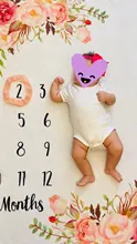 Manta para bebés, atrezos para fotografía de bebés, 12 meses de utilería de fondo para fotografía