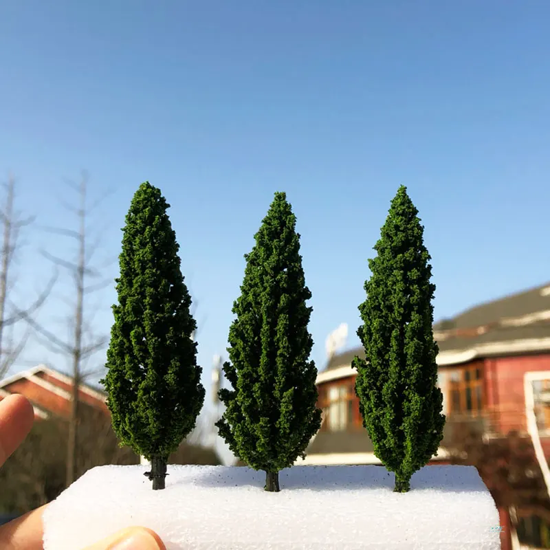 3 PCS PACK Realistic Model Pine Trees landscape model train railway layout scenery dioramas DIY gaming 3