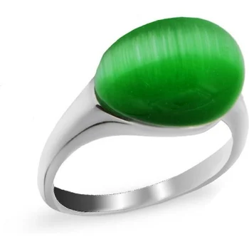 

Silver Wings ring with cat eye in silver