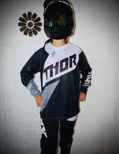 Mallot-Camiseta de motocross para hombre y mujer, camisa de ciclismo de montaña, manga larga y rapada para descenso