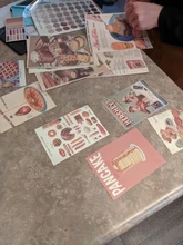 Póster Retro Ins, papel decorativo de pan, 13 hojas, accesorios para fotos, Postales creativas Diy, colocación, Adhesivo de pared de fondo