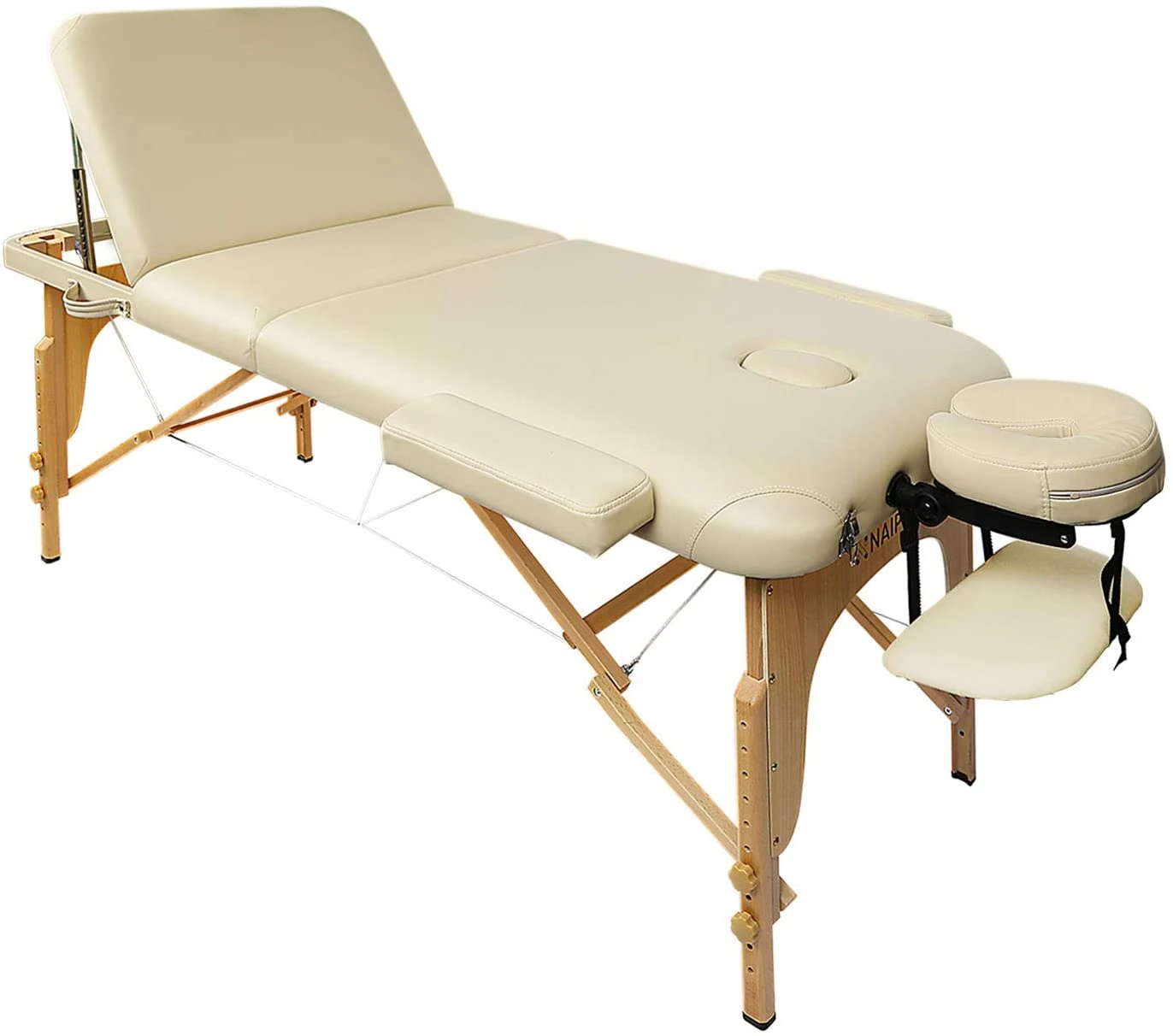 gastheer uitspraak Geboorte geven Naipo Massagestoel, massagestoel, massagetafel, cosmetica, ligstoel,  drievoudig draagbaar, met houten voeten, deluxe professionele lichte gratis  draagtas|Massage Benodigheden| - AliExpress