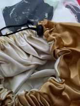 Reversible Satin Hat Bonnet Hair-Caps Head-Cover Hair-Styling-Accessories Curly Adjust