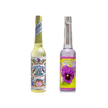 

PACK Two (2) florida water bottles 1 The Original Peru Yellow 270 ml and other Violet 221 ml