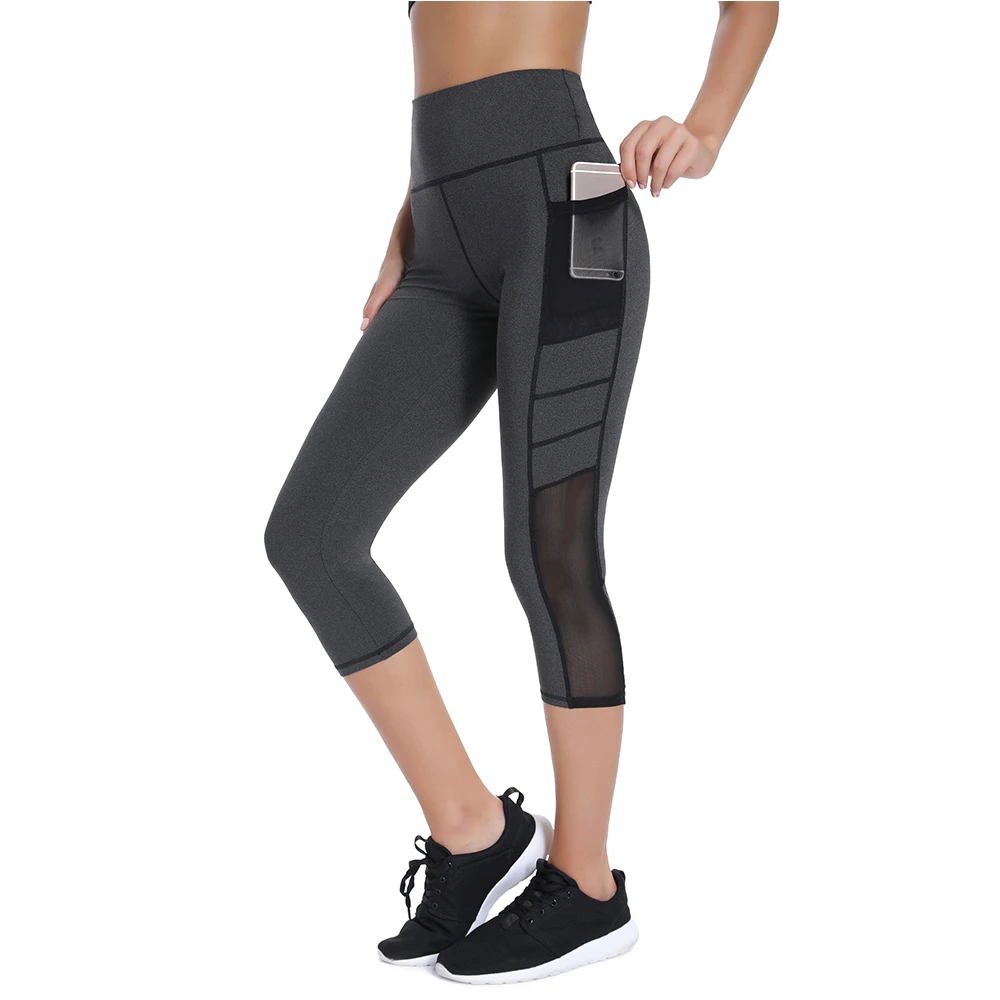 Joyshaper High Waist Leggings with Pocket Gothic Insert Mesh Design Sport Pant Big Size Black Gym Sportswear New Fitness Jegging
