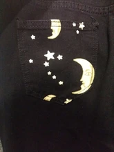 2021, Digital Luna estrella impreso Pantalones rectos pantalones a la moda Jeans moda impreso damas alta cintura niñas Denim Chic Pantalones