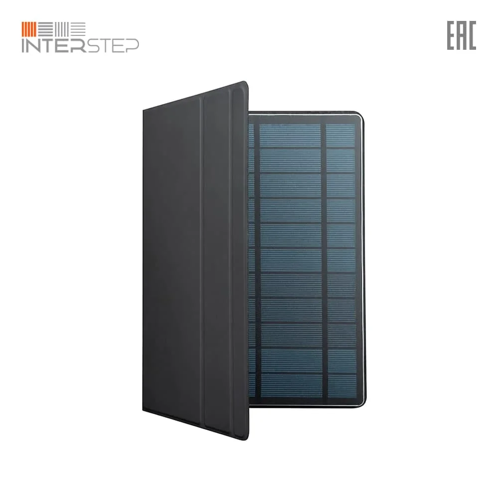 Внешний аккумулятор INTERSTEP 12SOL TypeC с солнечной зарядкой 12 000 мАч 2 USB панель ЗУ от
