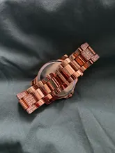 Reloj de pulsera de cuarzo y acero inoxidable para mujer, pulsera de lujo con diamantes de imitación, a la moda, #1