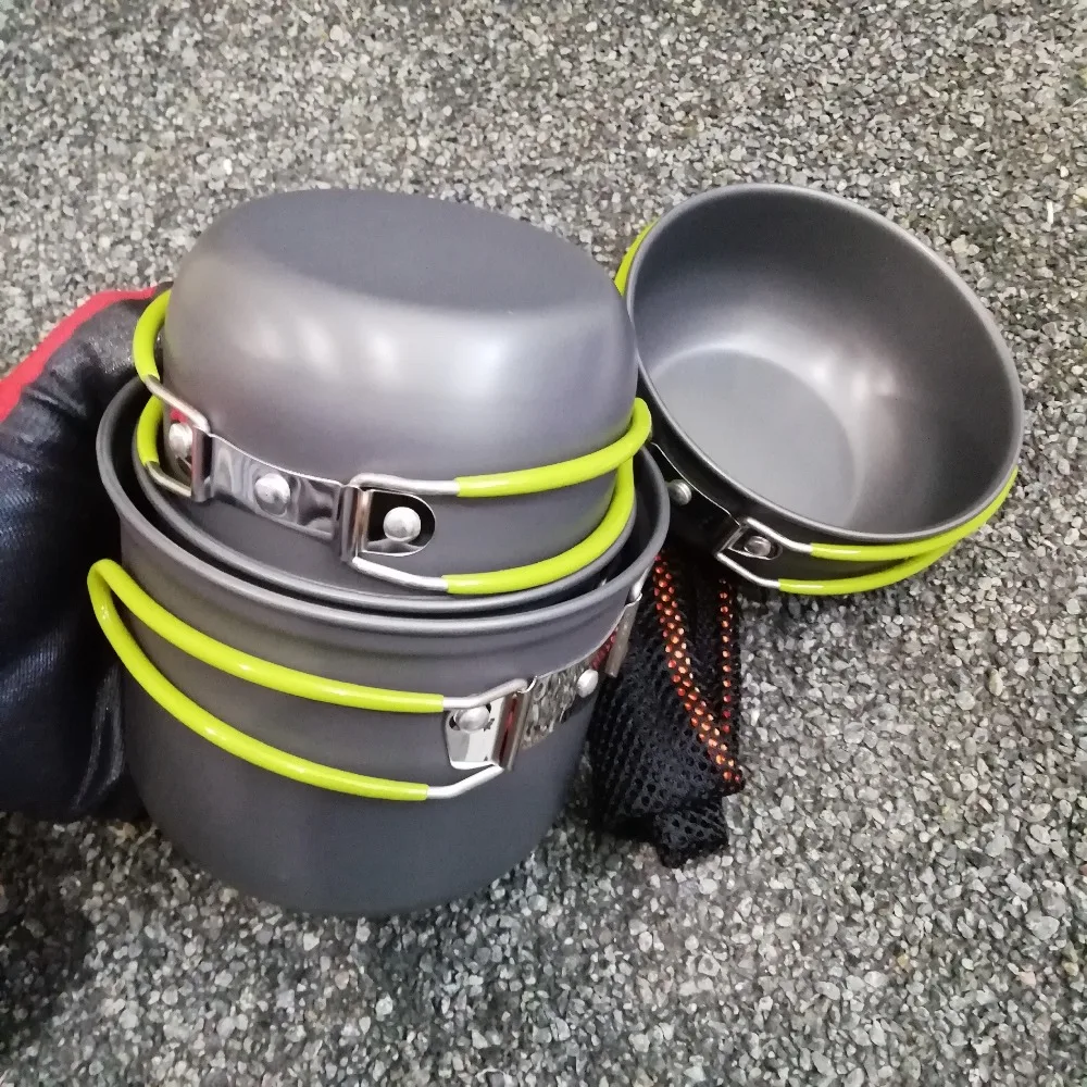 Набор посуды походный, 4 котелка (DS-201) - 3