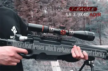 preço Teagle Sr 3-9x40 Aoir Hk Visão óptica Tática Verde Vermelho Riflescope Rifle Scope Airsoft Pistola De Ar Red Dot Montagem Para A Caça