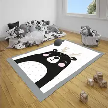 Серый, белый, черный олень для девочек, 3d принт, нескользящая микрофибра, детские украшения для детской комнаты, коврик