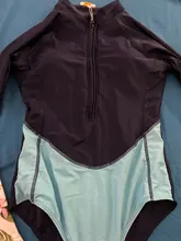 Bañador estampado de flores para mujer, una pieza, monokini, manga larga, traje de baño para surfear