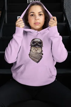 

Angemiel Wear Kasklı Biker Cat Pink Women 'S Hooded Sweatshirt