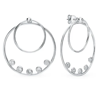 

Silver earrings with cubic zirconia sunlight sample 925