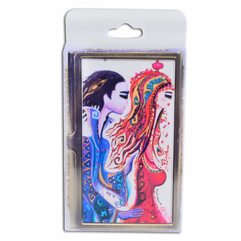 

Biggdesign Metal Cover Card Holder, Colorful Design, Minimal Size, Metal Card Holder, Security Lock,