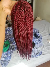 ANOGOL-peluca larga de encaje sintético sin pegamento para Mujeres Afro negro, color burdeos, para uso diario