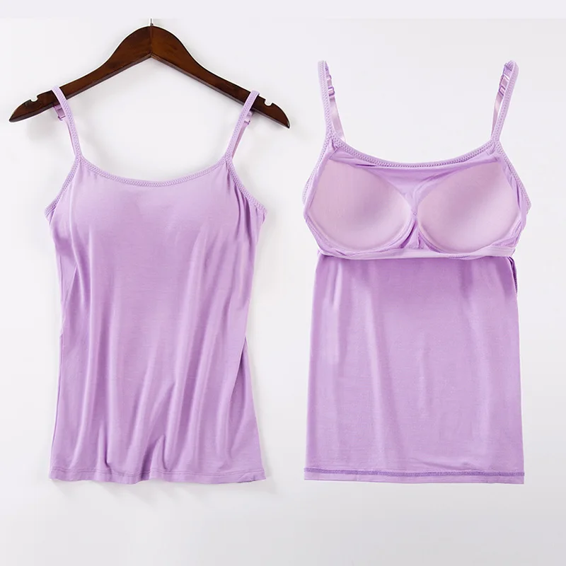 Women's Silk Blend Bra Camisole, Women's Undershirts