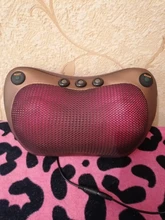 Almohada de masaje de cabeza relajante, VIBRADOR ELÉCTRICO para hombros, espalda, calefacción, terapia infrarroja, masajeador de cuello shiatsu, 8 unidades