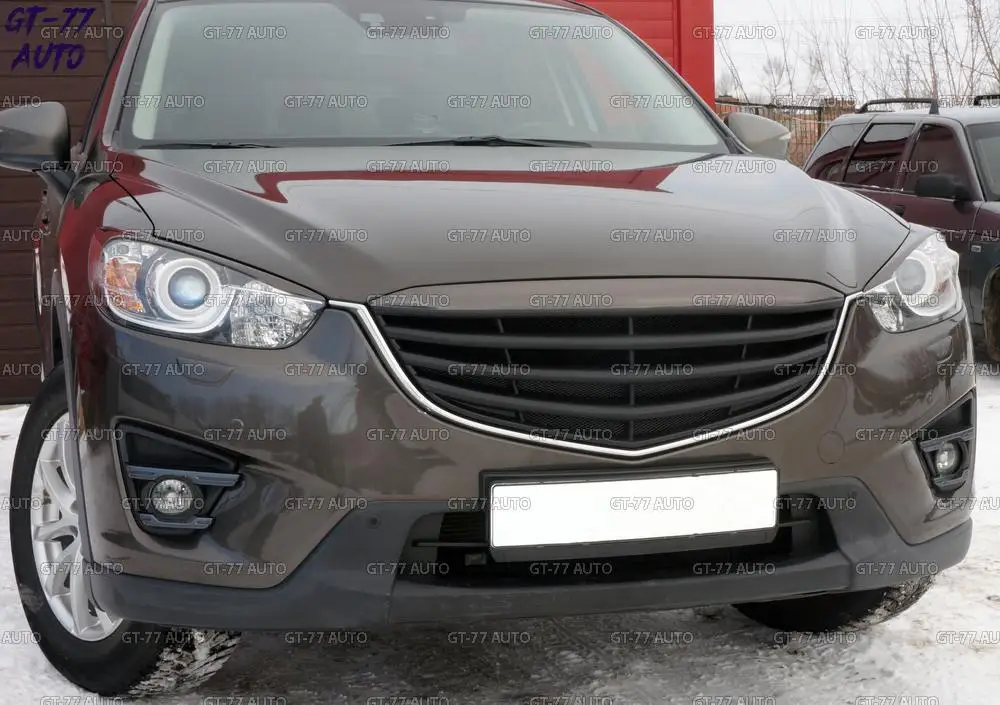 Решетка радиатора с сеткой для Mazda CX-5 2011- защитный литье внешний материал ABS пластик Стайлинг тюнинг