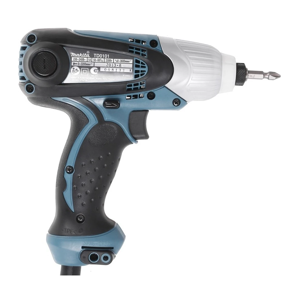 Дрель-шуруповерт электрический Makita TD0101 (Мощность 230 Вт, крутящий момент 100 Нм, Завинчивание с ударами)