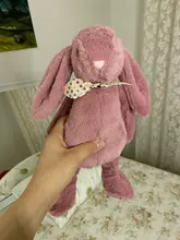 Animales de peluche suaves para niños, conejo de orejas largas para dormir, juguete de peluche de dibujos animados, regalo de cumpleaños