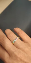 LEKANI-anillo de compromiso romántico para mujer, de Plata de Ley 925 auténtica, sortijas de Corazón Arco Iris apilables, joyería fina