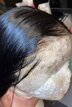 Peluca brasileña recta Bob corto pelucas delanteras de encaje 13x4 frente de encaje pelucas de cabello humano Pre-arrancado con el pelo del bebé estrella del Jazz no Remy