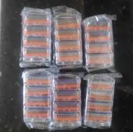 Gillette Fusion-cuchilla de afeitar de acero inoxidable para hombre, 5 capas, para el cuidado facial, 4 unidades