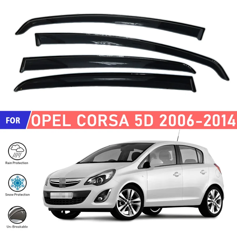 Window deflectors for Opel Corsa 5D 20062014 car window deflector wind