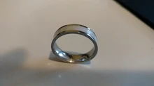 Anillo de plata de primera ley y titanio para hombre y mujer, sortija, plata esterlina 925, Circonia cúbica, zirconia, circonita, zirconita, diseño Simple, blanco y negro, aniversario